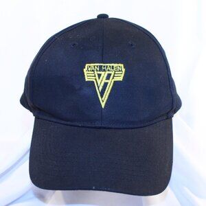 Van Halen Black Adjustable Hook & Loop Embroidered Big X Baseball Cap